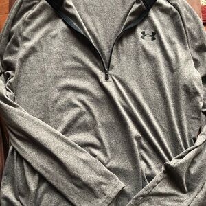 Under Armour Heather Gray Long-Sleeve Performance Top